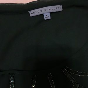ANTONIO MELANI Tops - Antonio Melani green sequined blouse size large ANTONIO MELANI Tops - Antonio Melani green sequined blouse size large
